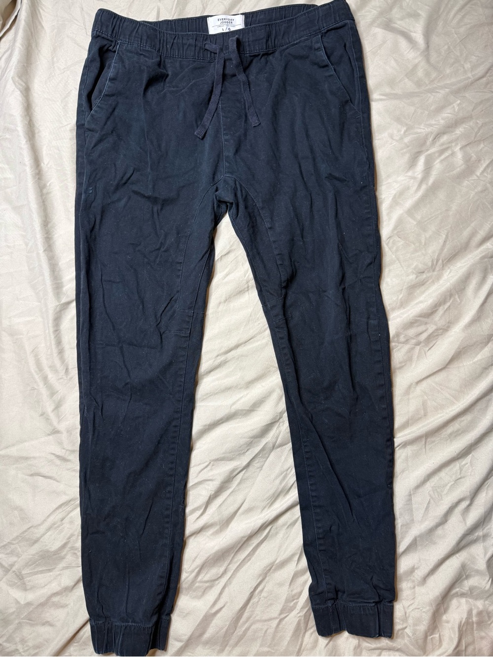 Men's Everyday Jogger Black Drawstring Pants Urban Heritage Large